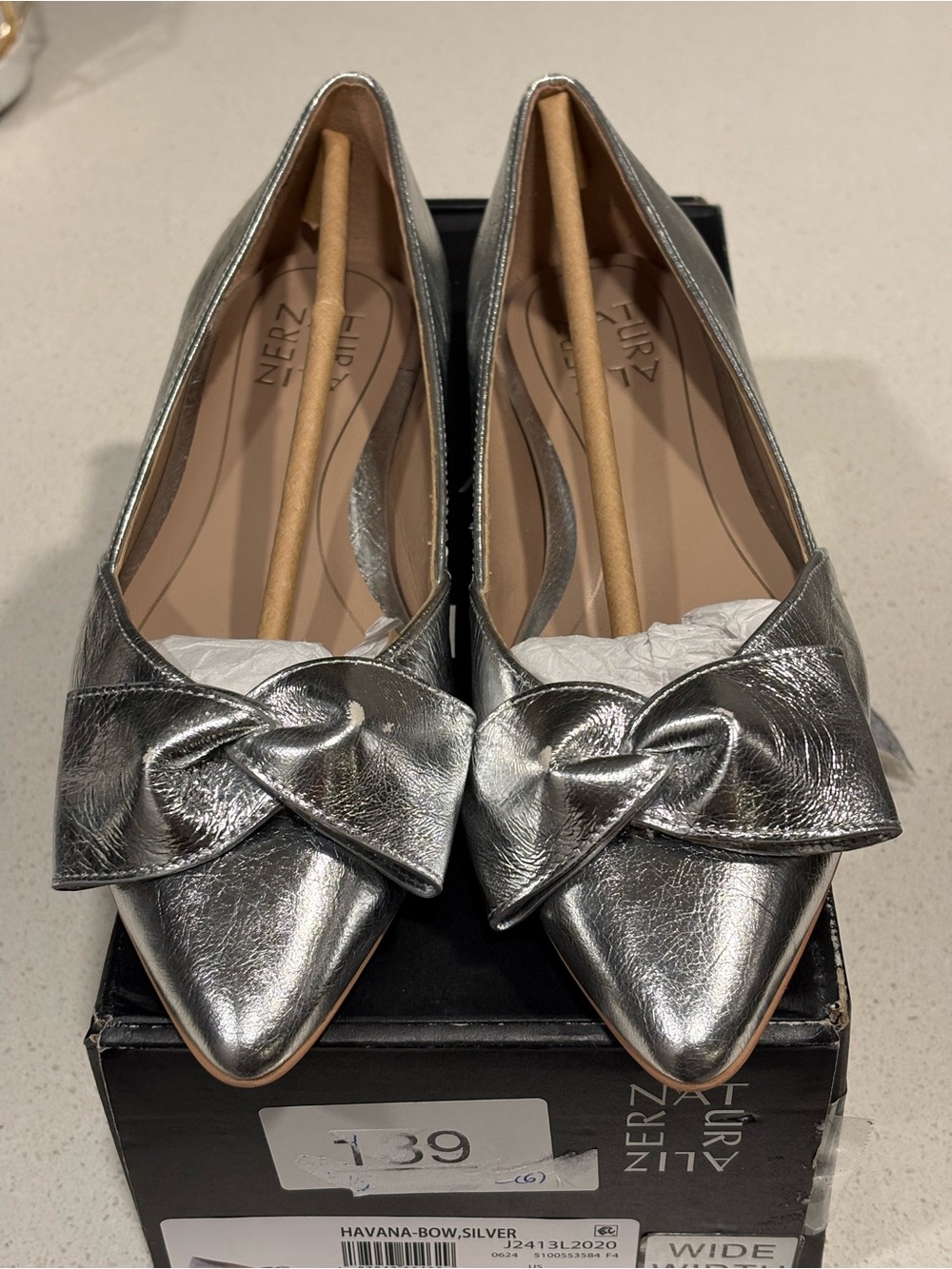 Naturalizer Havana-Bow Silver Flats